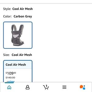 Ergobaby Gray Bag Accessories with Ergonomic Design